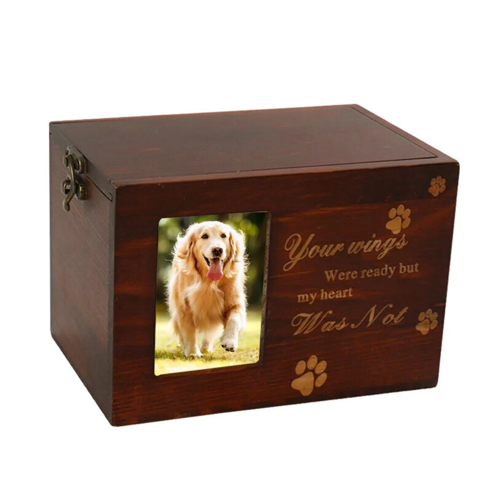 Pet Cremation Urn Wooden Ash Box for Dogs Memorial Memory Casket view 5