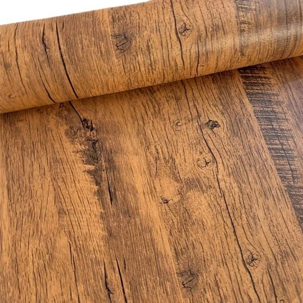 10M Wood Grain Wallpaper Stickers Self-Adhesive Kitchen Furniture Film Vinyl Wrap UK view 5