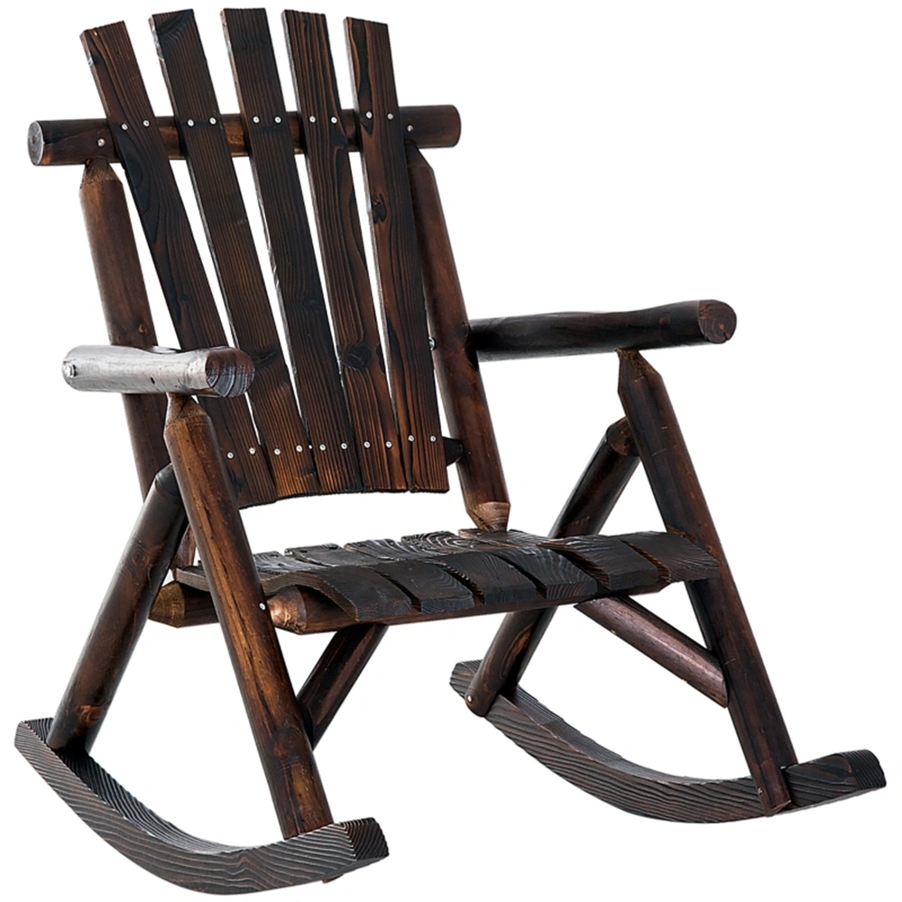 Garden Rocking Chair - Outdoor Woven Patio Chair for Lawn, Porch & Deck