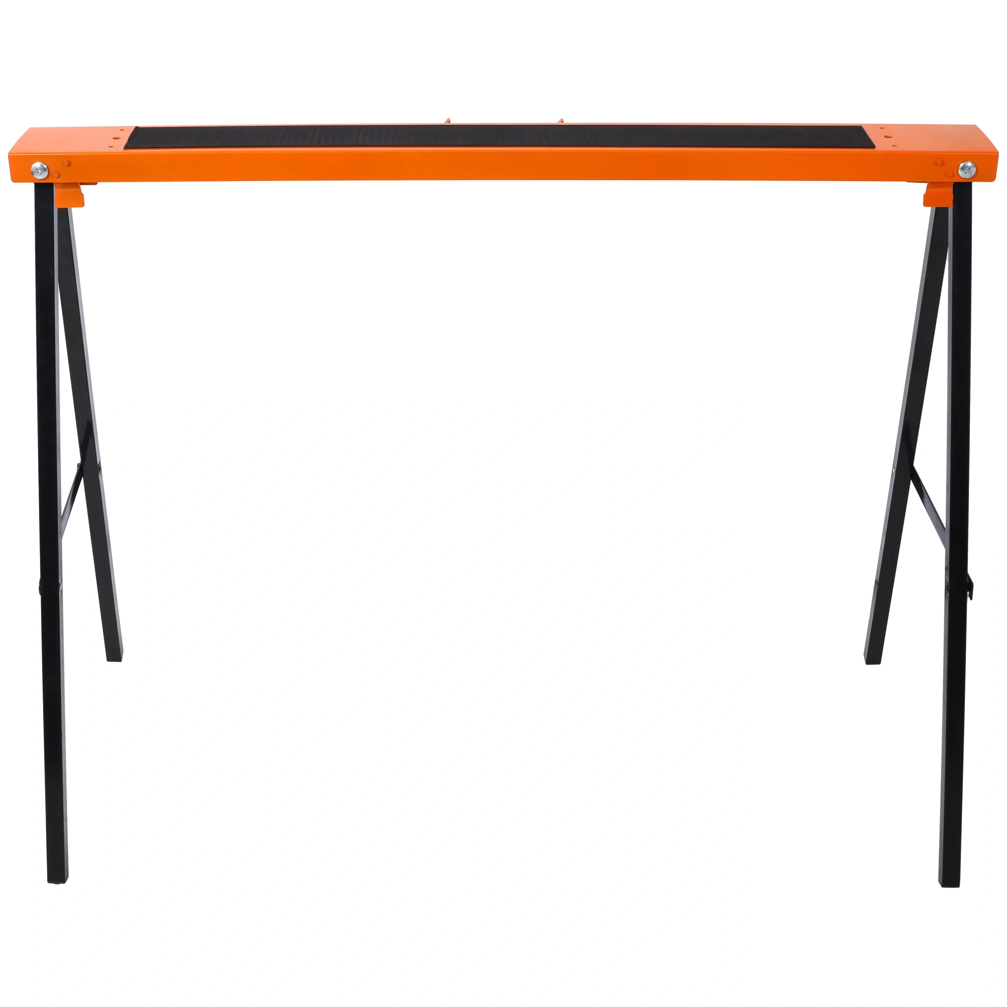 Saw Horses 2 Pack, Folding Portable Work Horse, Heavy Duty Steel with Fast Open Legs & Carry Handle, Orange/Black, Fully Assembled for Garage Workshop view 6