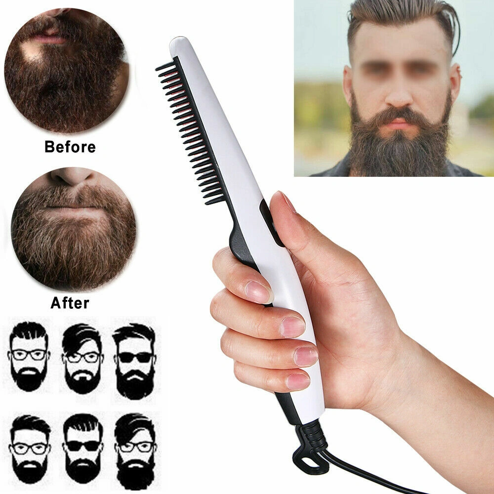 Fast Heated Electric Straight Hair Comb Beard Straightner Brush Styler For Men Women (Platform policies vary; relevant qualifications are attached via link, please do not list products without required qualifications) view 12