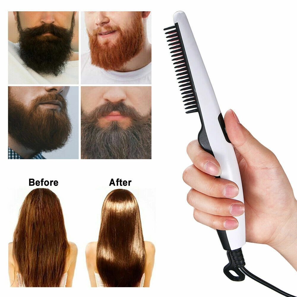 Fast Heated Electric Straight Hair Comb Beard Straightner Brush Styler For Men Women (Platform policies vary; relevant qualifications are attached via link, please do not list products without required qualifications) view 5