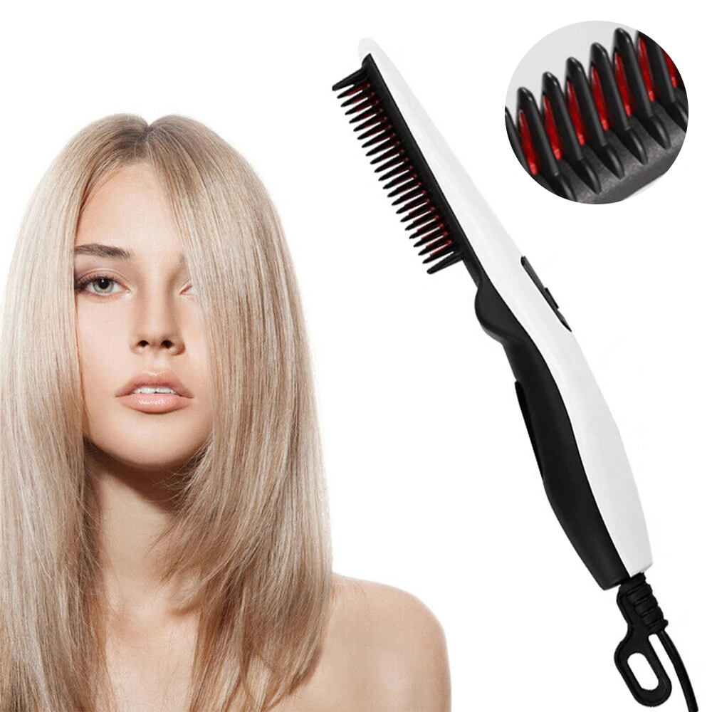 Fast Heated Electric Straight Hair Comb Beard Straightner Brush Styler For Men Women (Platform policies vary; relevant qualifications are attached via link, please do not list products without required qualifications) view 8