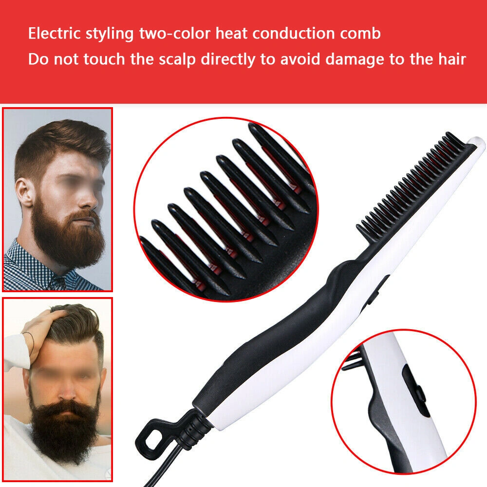 Fast Heated Electric Straight Hair Comb Beard Straightner Brush Styler For Men Women (Platform policies vary; relevant qualifications are attached via link, please do not list products without required qualifications) view 9