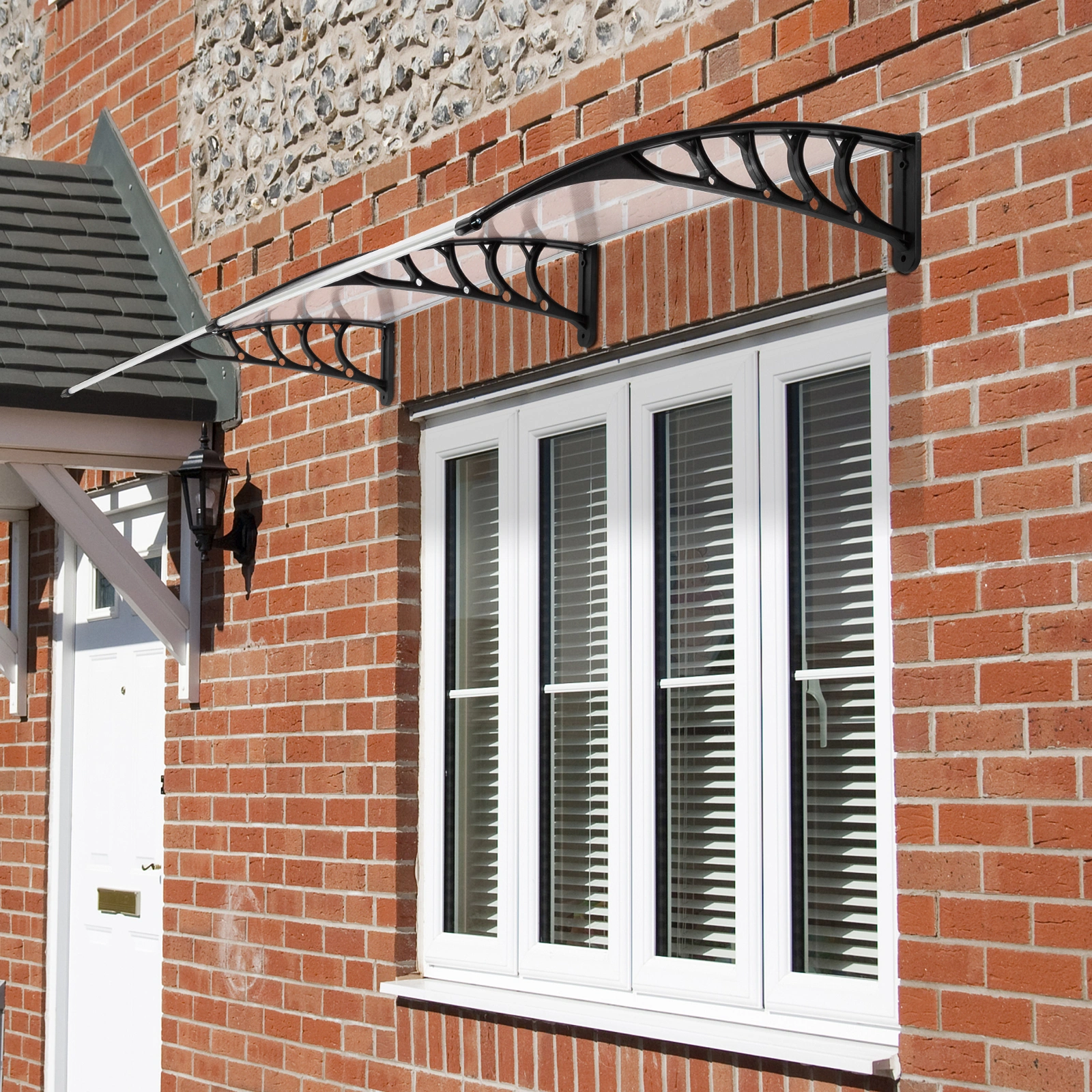 HT-200 x 100 Household Application Door & Window Rain Cover Eaves Black Holder view 29