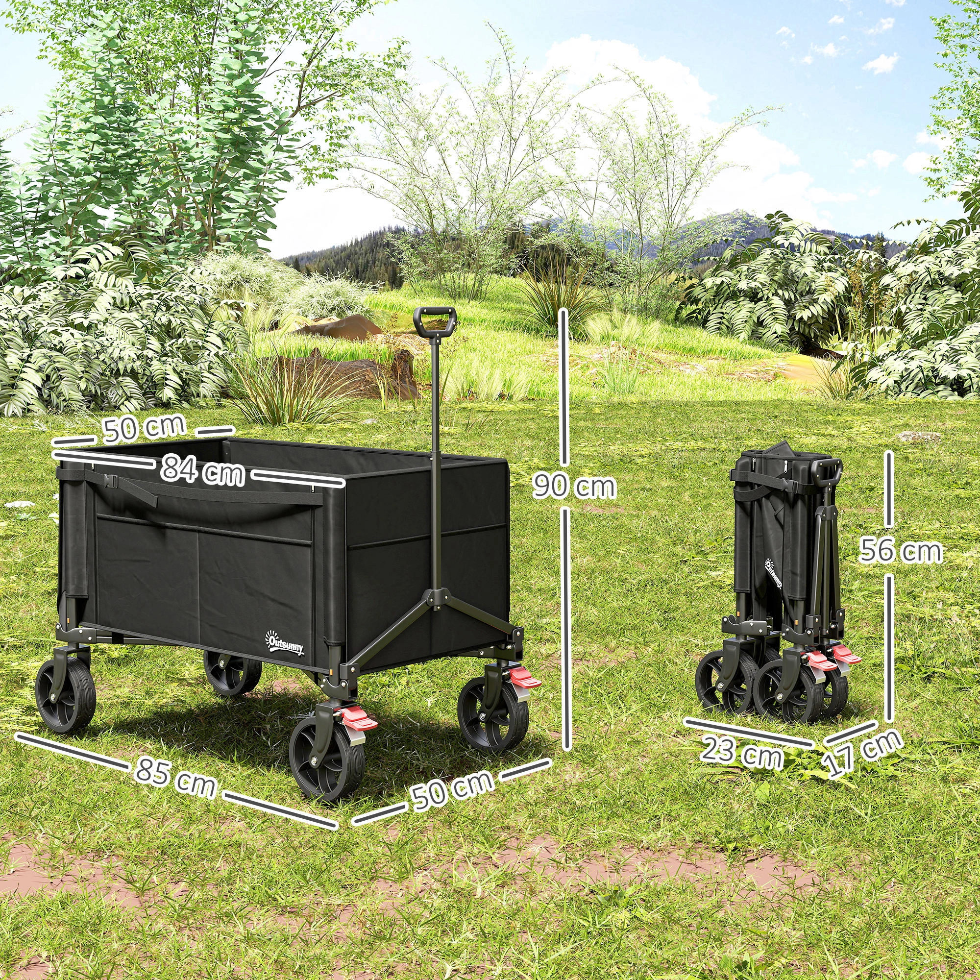 Heavy Duty Folding Hand Truck, 2-Wheel Convertible Utility Cart, Stair Climbing Dolly, Multi-Position Rolling Loading Cart view 5