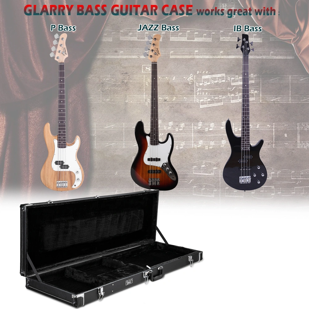 High Grade Electric Guitar Square Hard Case Flat Black view 21