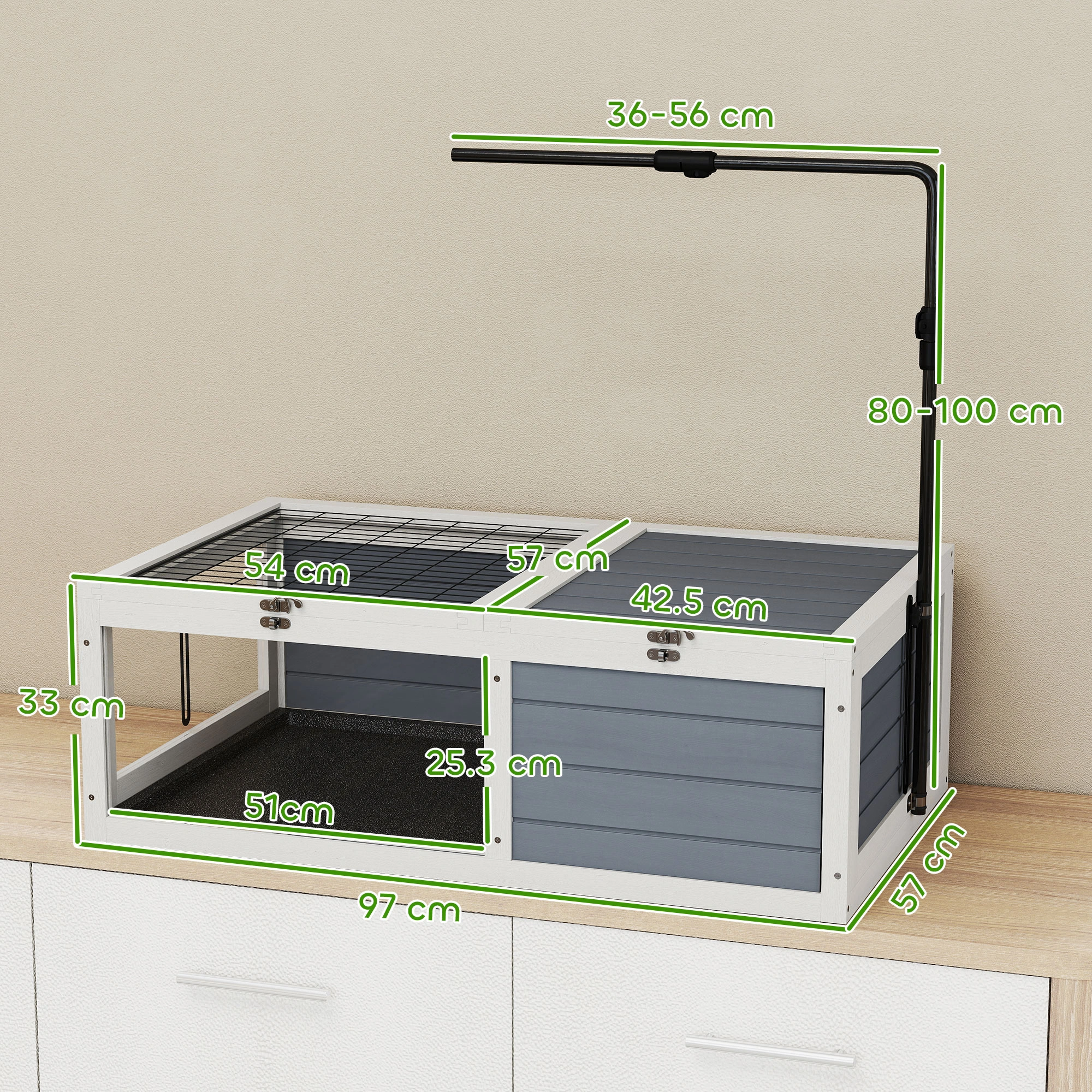 Premium Turtle Cage & Tortoise House with Secure Lid - Ventilated Enclosed Habitat for Pet Turtles and Reptiles view 5