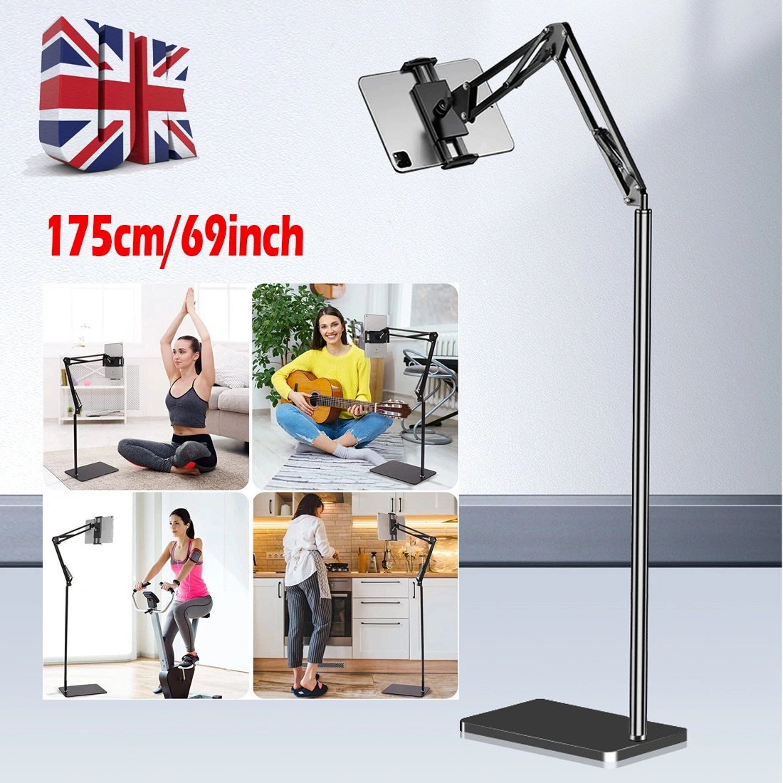 360° Universal Adjustable Floor Stand Holder for iPad Tablet Phone 4-12.9 inch UK