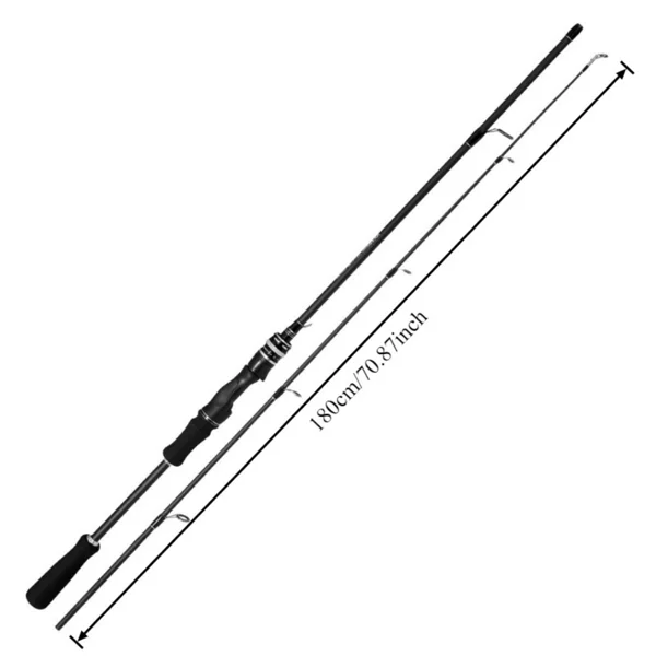 multi-purpose casting and spinning rod, carbon fiber design, with guide ring, ergonomic handle, suitable for seawater, light and sensitive, comfortable to hold view 2