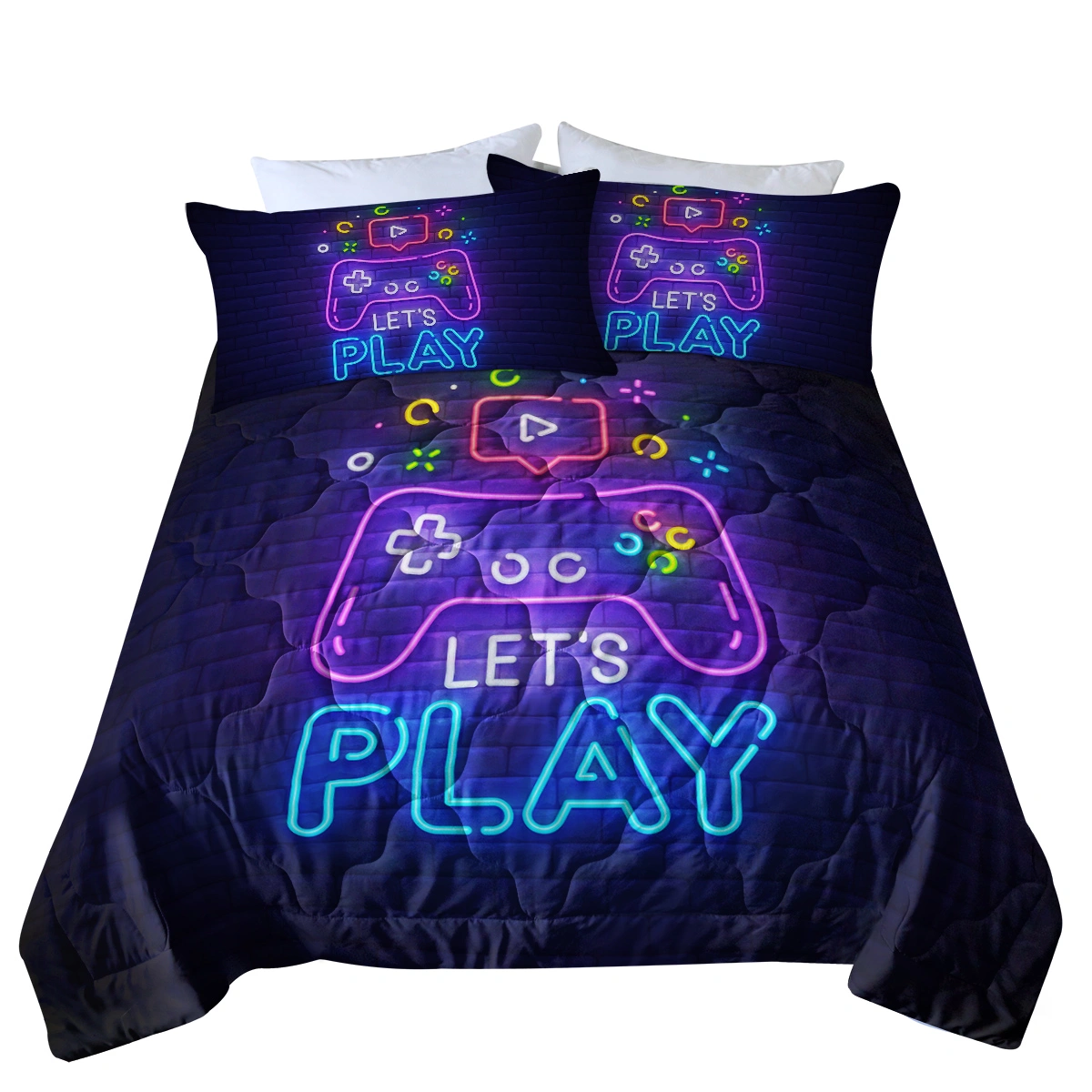 3PCS Colorful Radiance Comforter Set Queen Size, Enchanting Fascinating Bedding Set, Soft Cozy Duvet Cover Set for Bedroom view 5