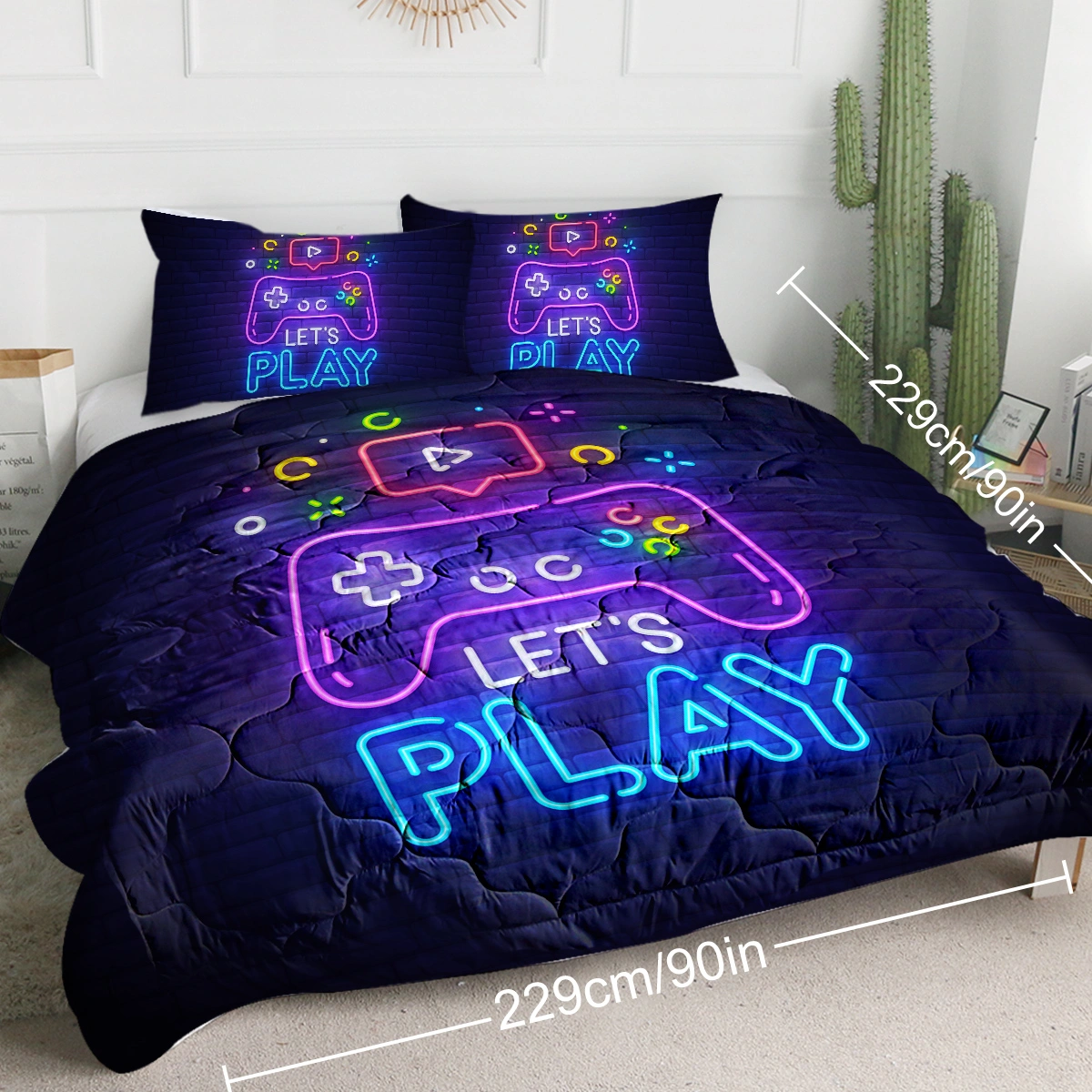3PCS Colorful Radiance Comforter Set Queen Size, Enchanting Fascinating Bedding Set, Soft Cozy Duvet Cover Set for Bedroom view 8