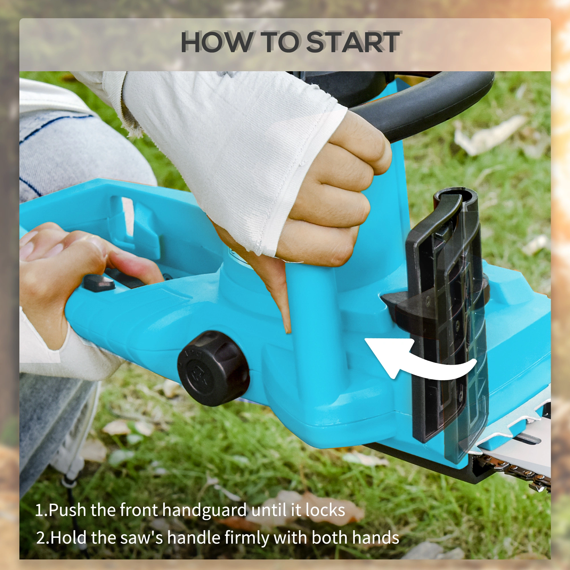Professional Gas Chainsaw 18 Inch, 50CC Engine with Bar & Chain Kit, Lightweight for Firewood Cutting view 2