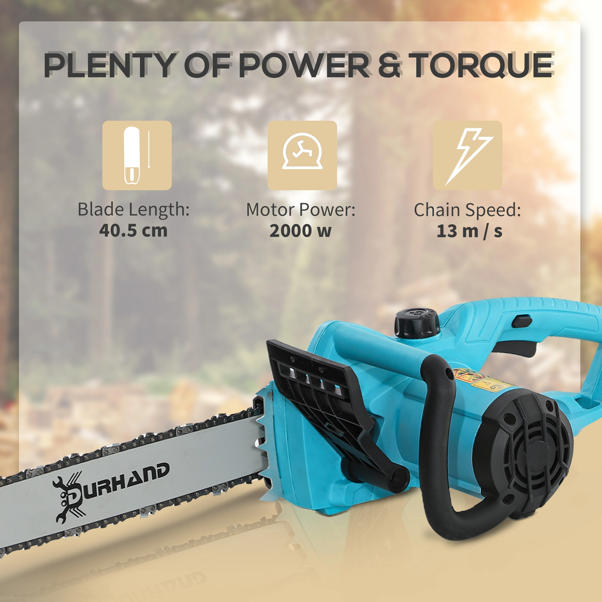 Professional Gas Chainsaw 18 Inch, 50CC Engine with Bar & Chain Kit, Lightweight for Firewood Cutting view 5