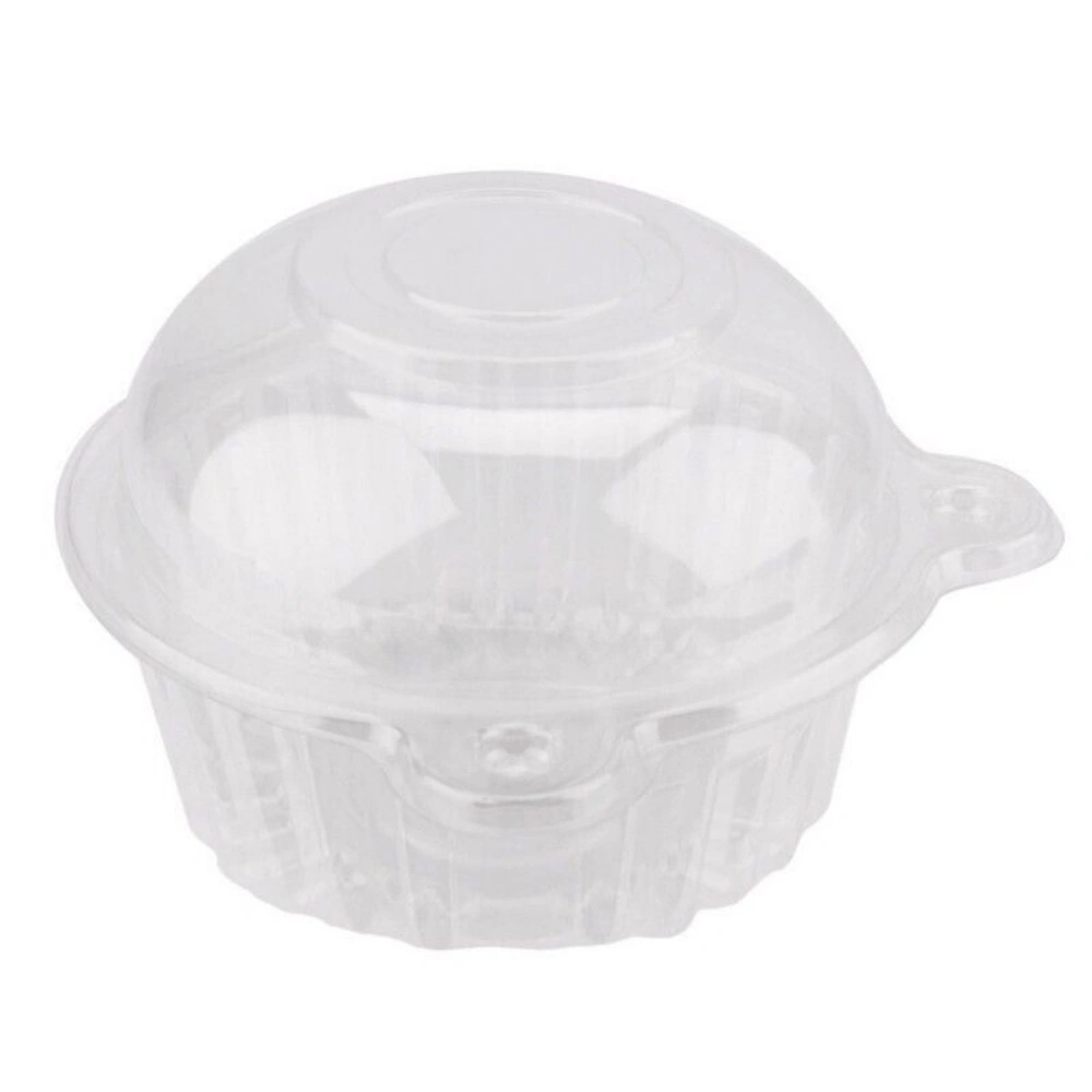 50pcs Clear Plastic Cupcake Muffin Liner Cases - Single Cup Cake Holders Baking Pods Boxes view 4