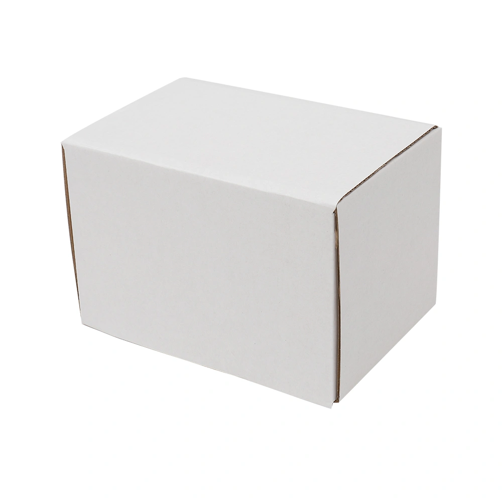 50 Corrugated Paper Boxes 6x4x4"(15.2*10*10cm)White Outside and Yellow Inside