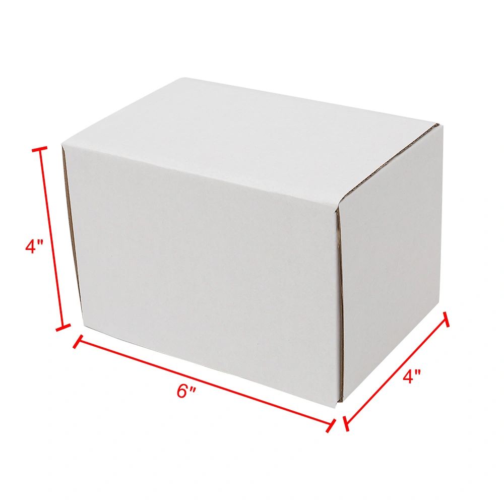 50 Corrugated Paper Boxes 6x4x4"(15.2*10*10cm)White Outside and Yellow Inside view 10