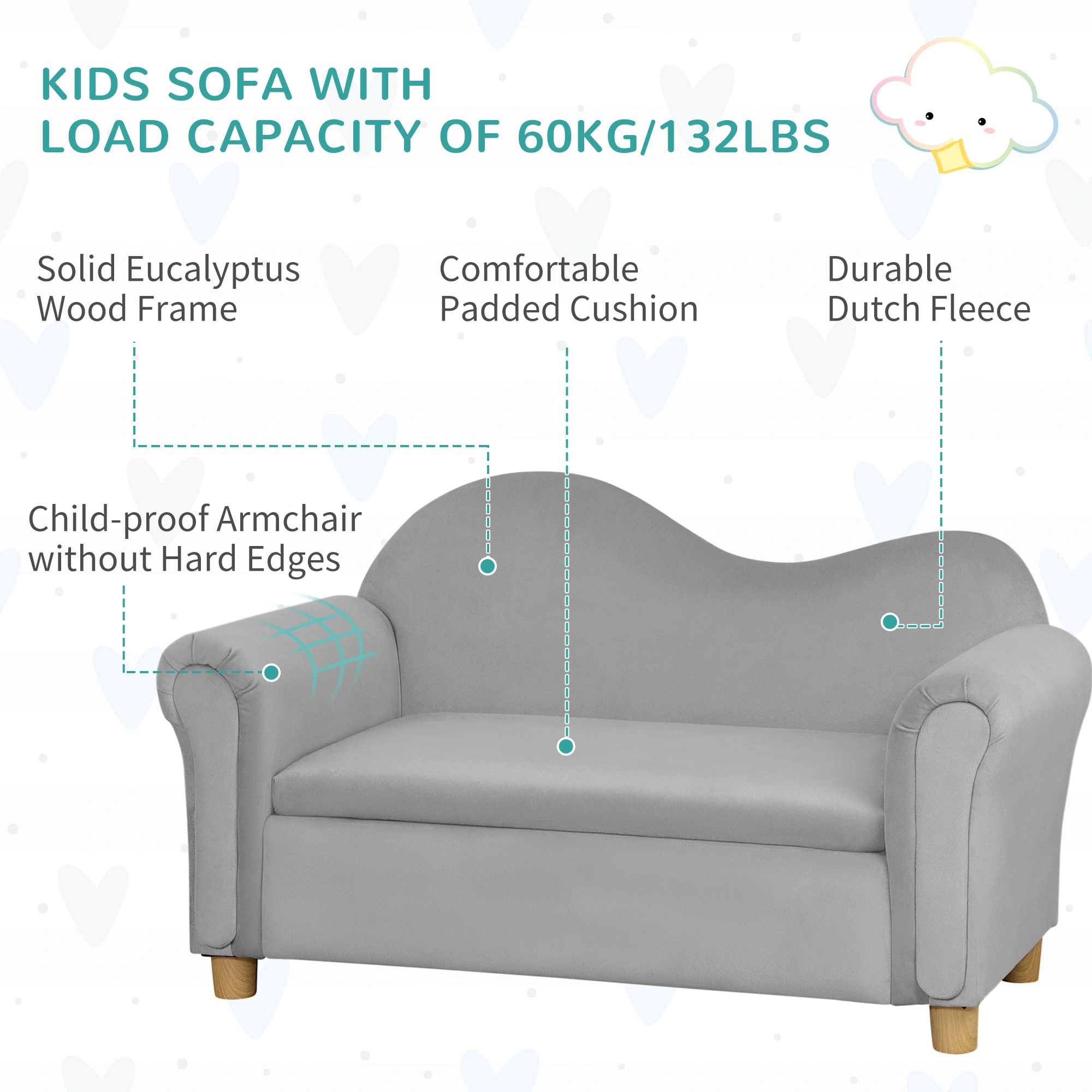 Kids Sofa ( Amazon Shipping)(Prohibited by WalMart) view 3