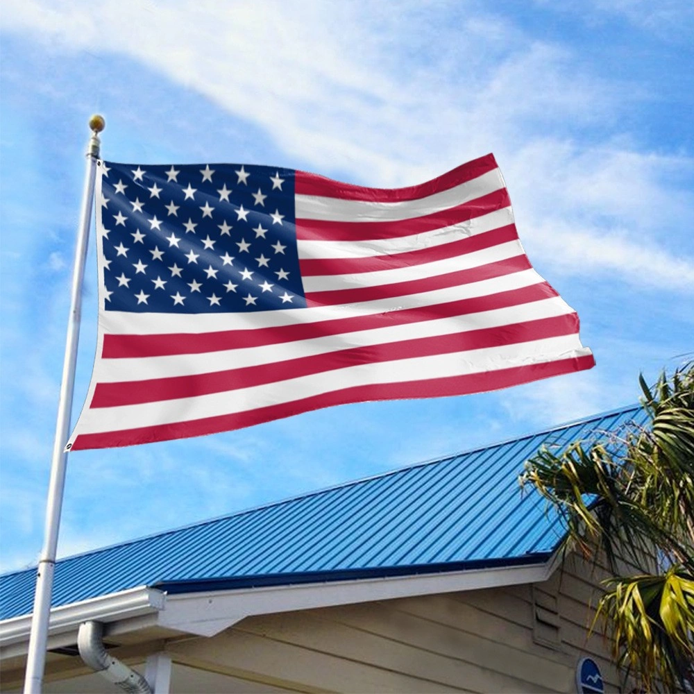 1pcs 4X6FT 120*180cm American Flag USA Flag Printed Nylon Flag National Flag w/Brass Grommets Courtyard Decoration Festival Decoration Flag(US Logistics only For USPS.TK/TMEU only For self-pickup) view 9