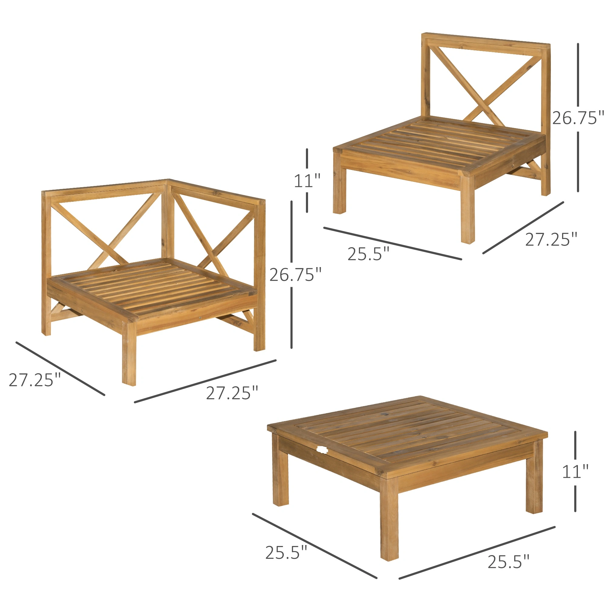 Compact Patio Furniture Bistro Set - 3 Piece Outdoor Café Table & Chairs for Balcony view 3