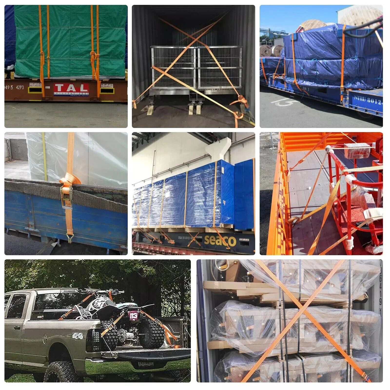 4X Heavy Duty Ratchet Ties Down Straps 50mm-6 Meter Lashing Cargo Luggage 3000KG view 5