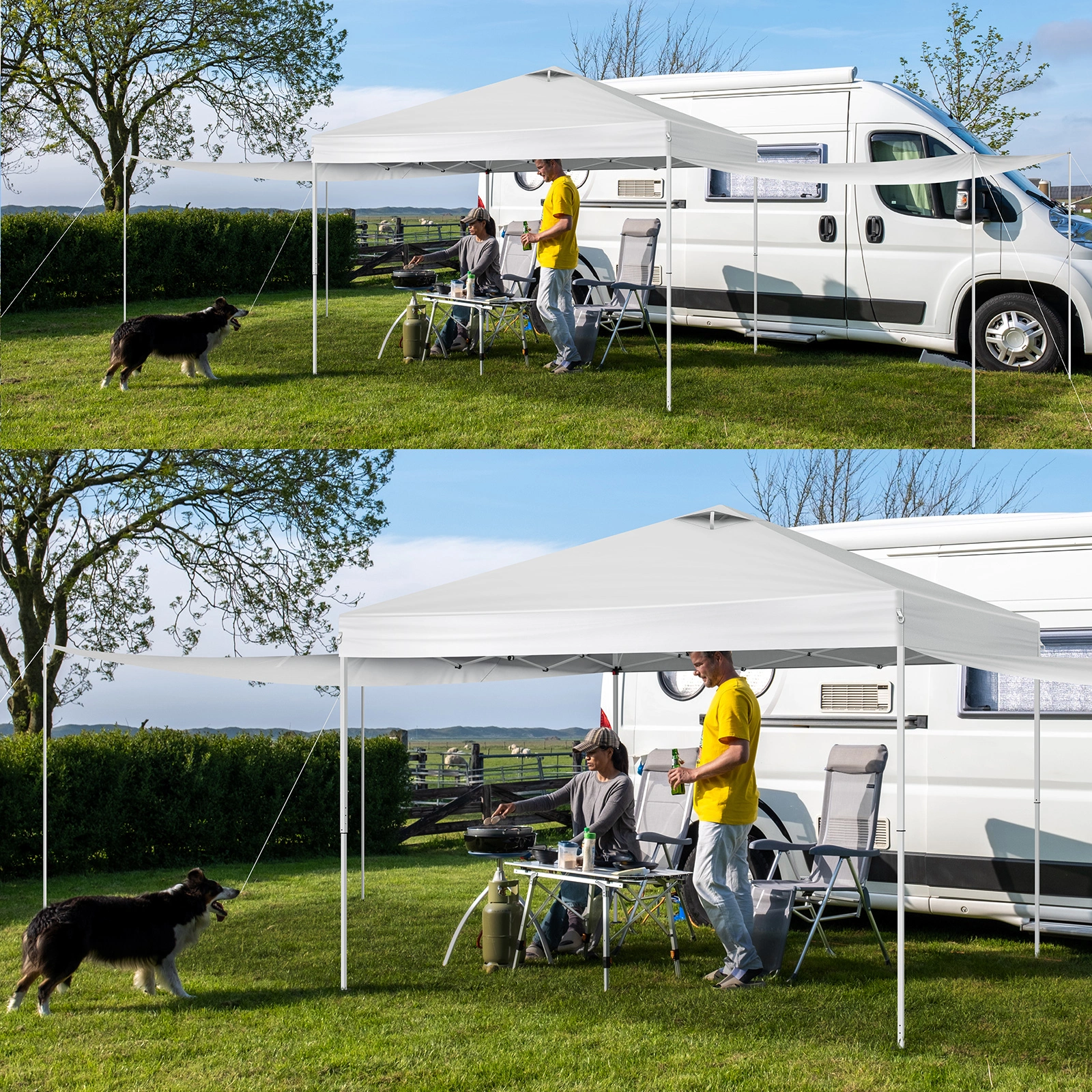10x10FT Pop Up Canopy Tent with 2 Sidewalls, Outdoor Party Shelter Canopy for Events view 13