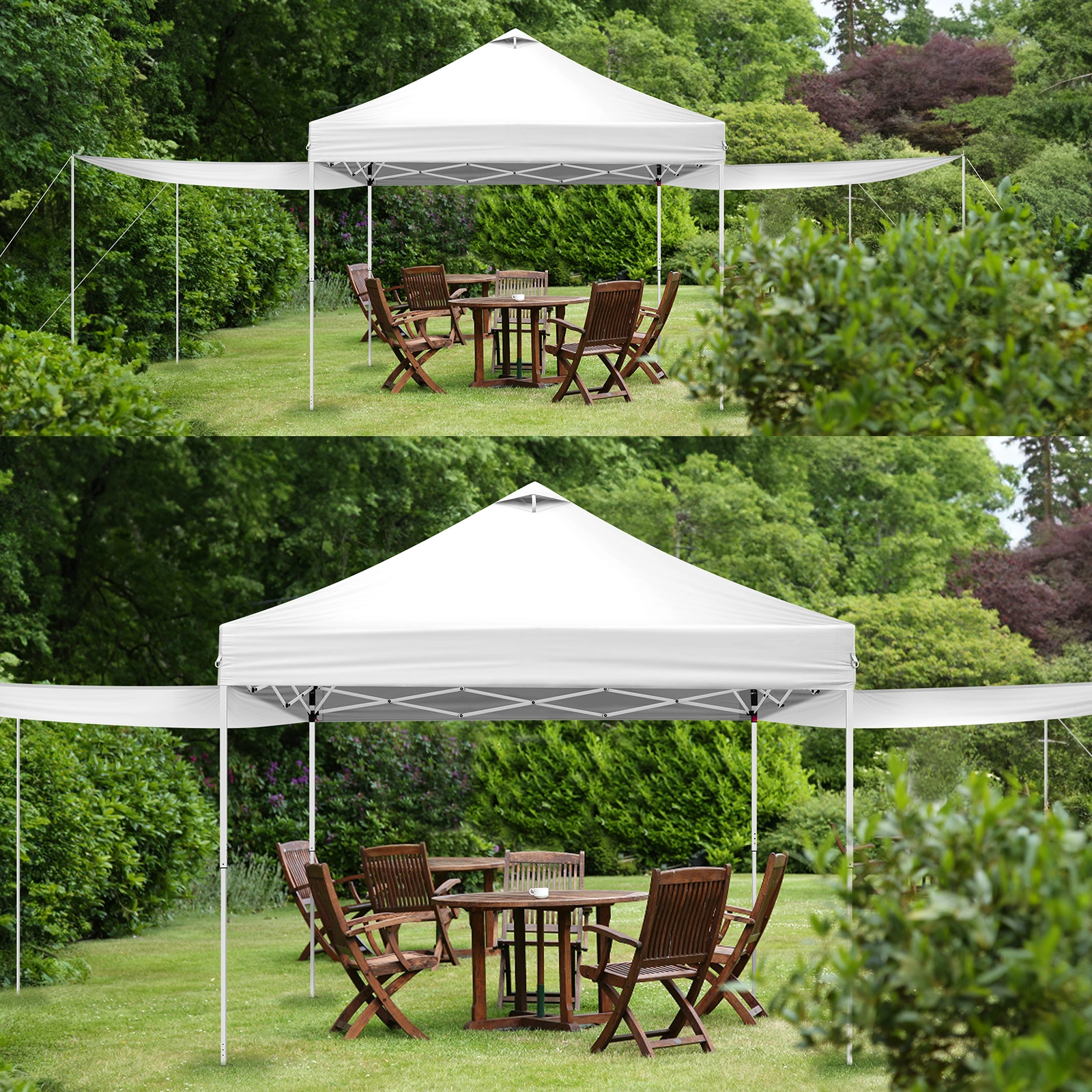 10x10FT Pop Up Canopy Tent with 2 Sidewalls, Outdoor Party Shelter Canopy for Events view 15