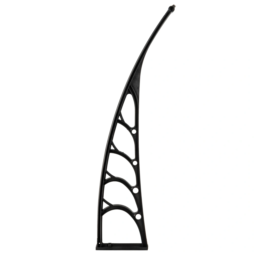 HT-120x80 Door & Window Rain Eaves Canopy - White, Black Bracket view 2