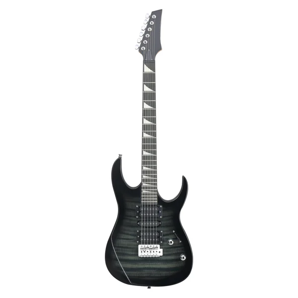 170 Model 39in Electric Guitar HSH Pickups Black complete starter kit suit for Hard Tiger-striped Black
