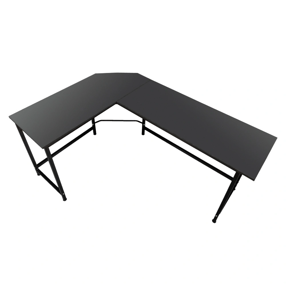 L-Shaped Computer Desk Corner Office Gaming Desk Black with Spacious Workspace view 3