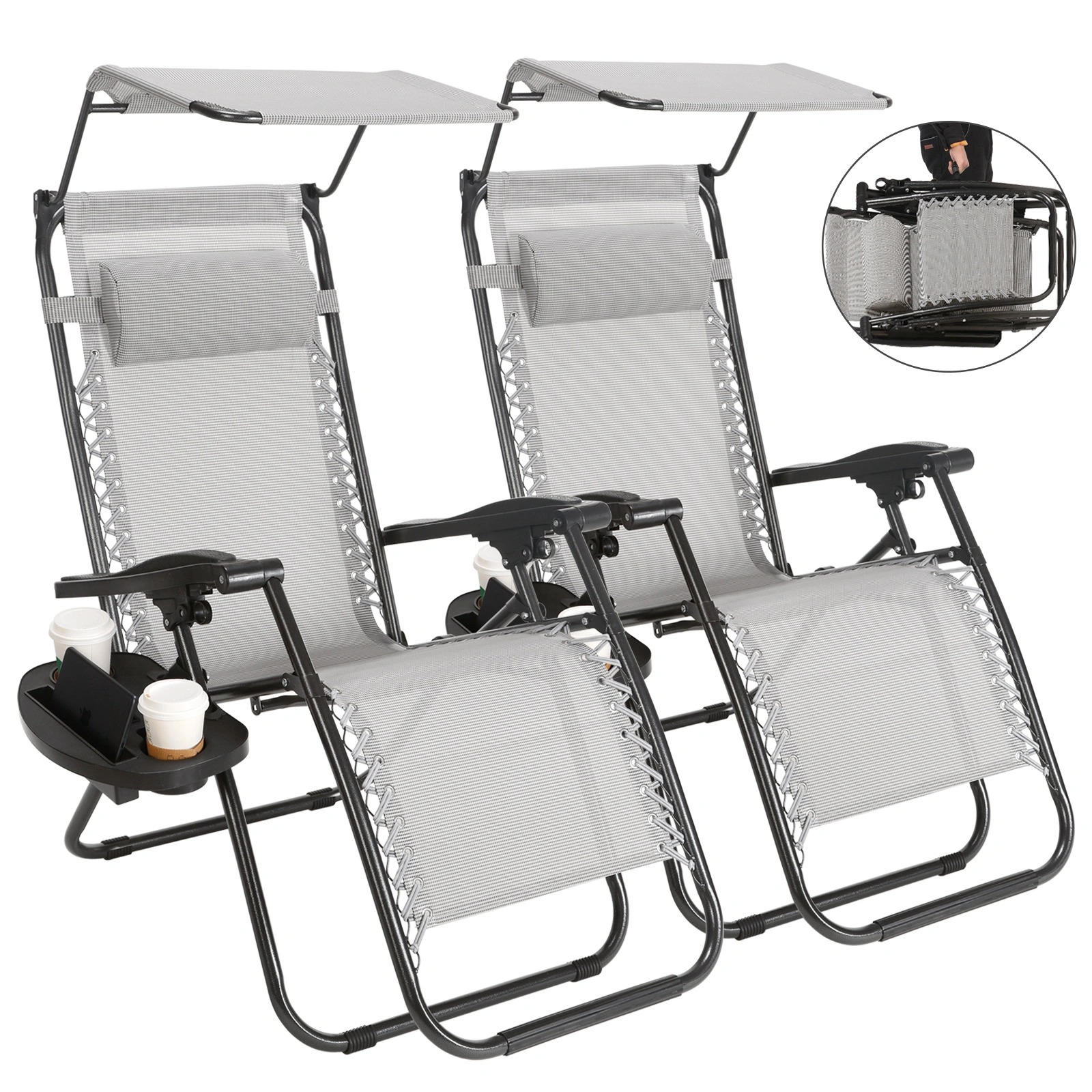 Outdoor Beach Chair Portable Folding Lightweight with Carry Bag