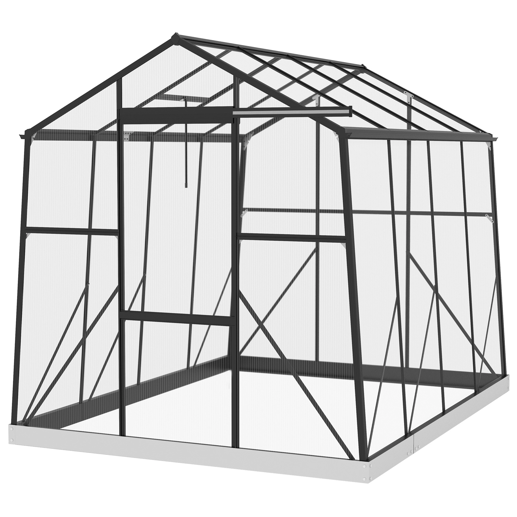 Deluxe Walk-in Tunnel Greenhouse 6×10 Feet - Rooted Growing House with Side Ventilation, Full Coverage Zip Door, All-Season Protection