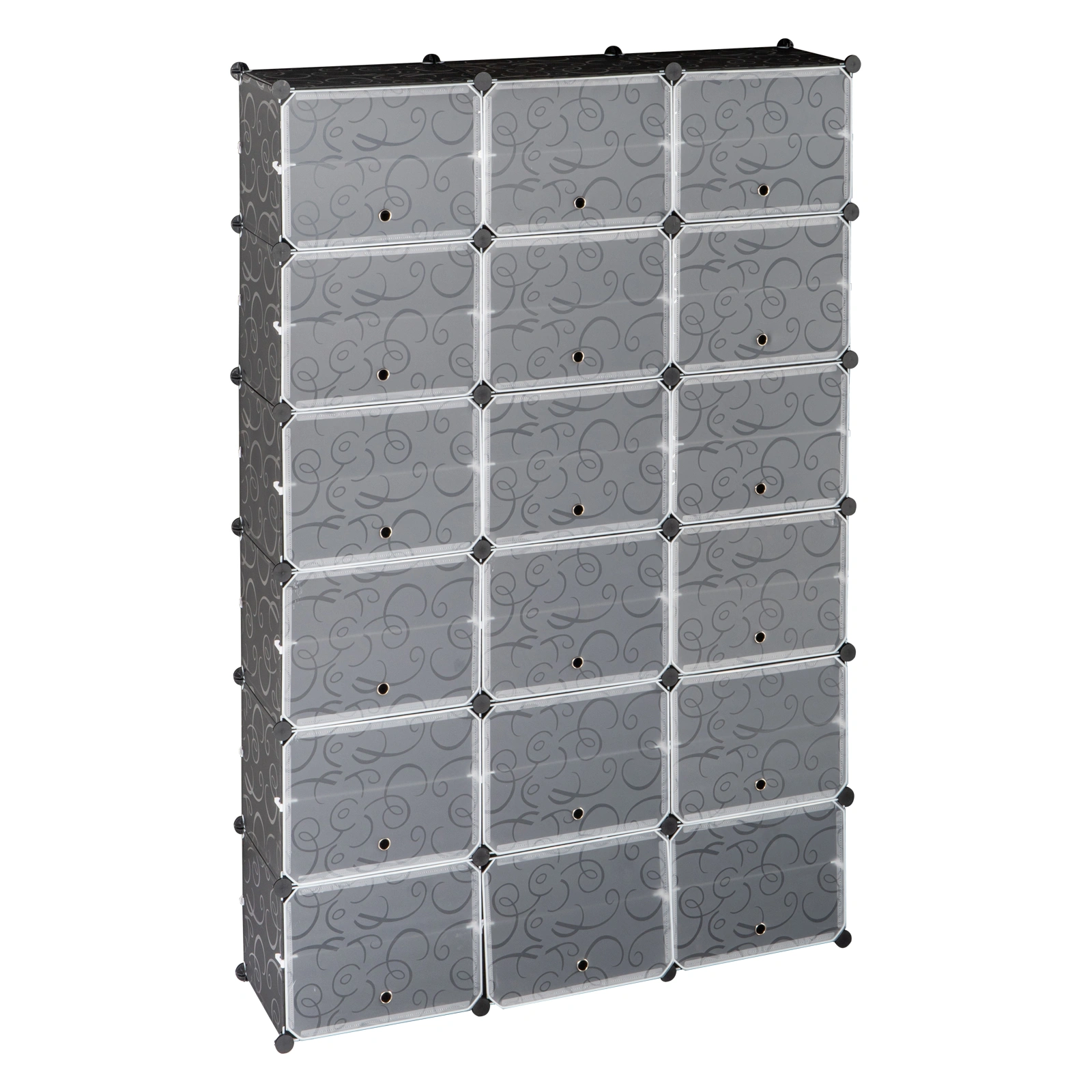 12-Tier Portable 72 Pair Shoe Rack Organizer 36 Grids Tower Shelf Storage Cabinet Stand Expandable for Heels, Boots, Slippers, Black view 7
