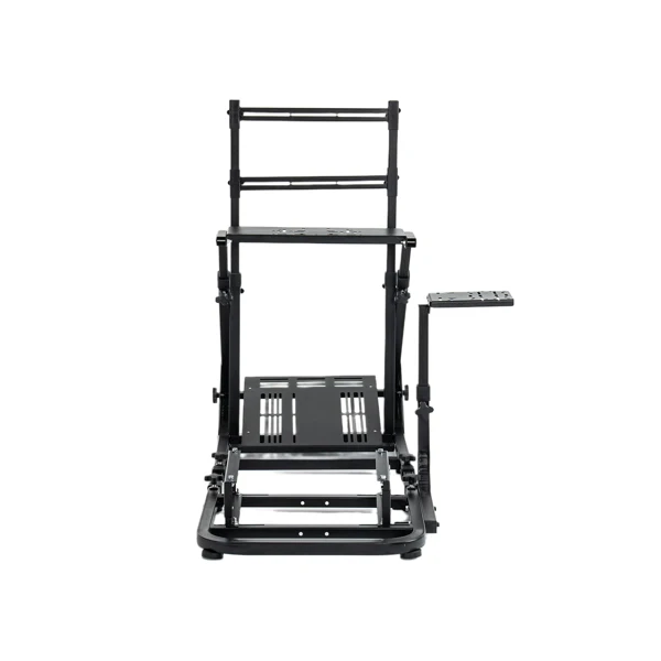 Enhanced and stable racing wheel cockpit, compatible with Fanatec, PXN, Thrustmaster, and Logitech adjustable driving simulators, excluding handbrake, pedals, and monitor -No self pick up view 4