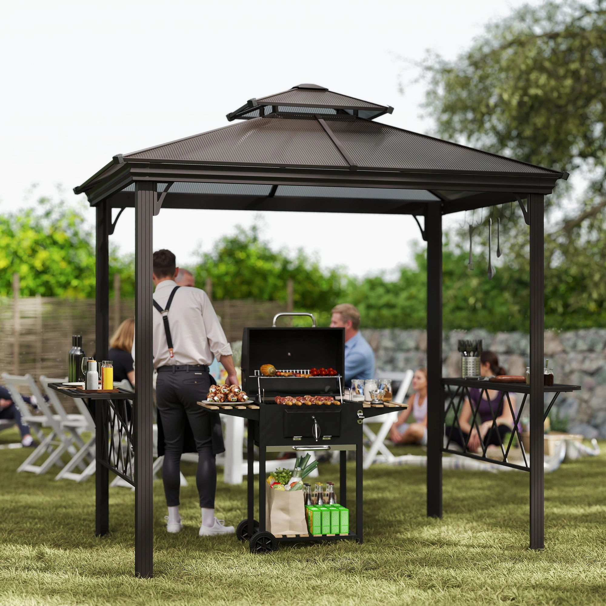 arbecue and cooking pergola