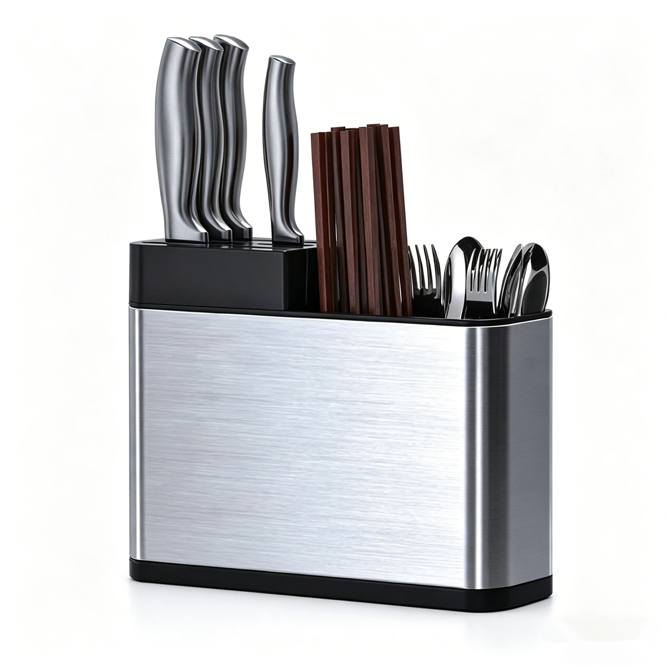 Kitchen Knife Block Holder Utensil Organizer Rack Wall Mount Cutlery Chopstick Storage Box