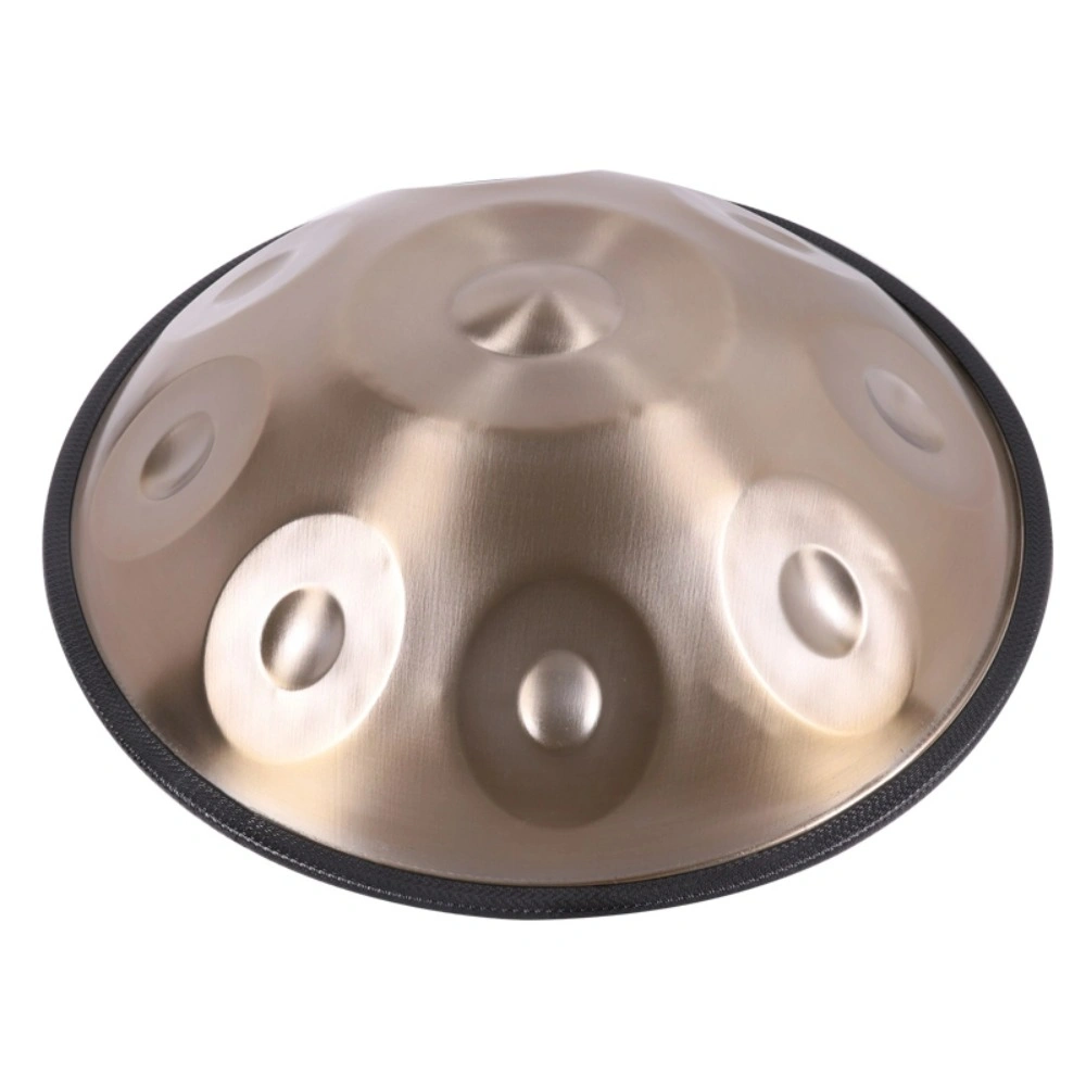 9 Notes Gold Solid Color Handpan Drum Steel Tongue Percussion Instrument view 2