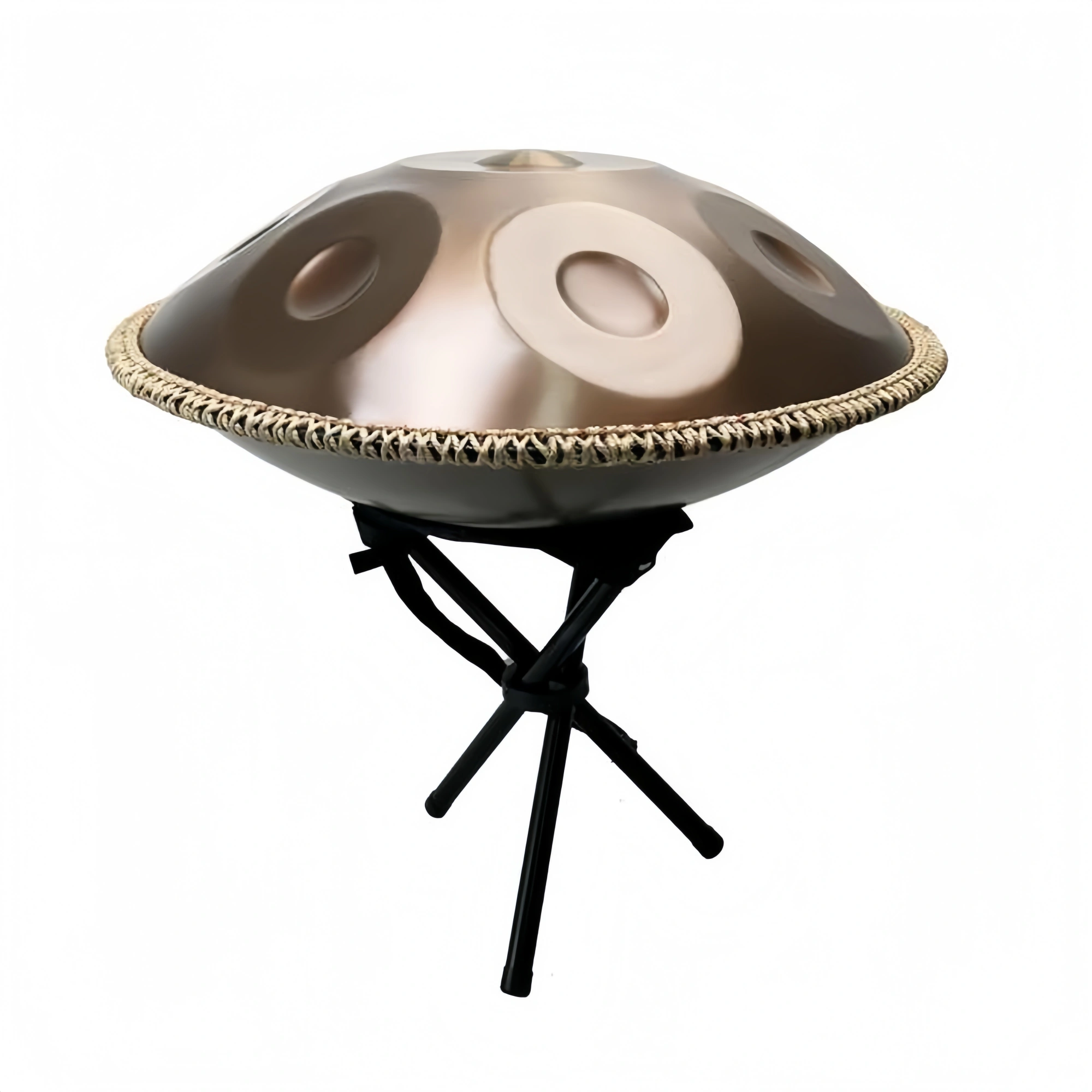 9 Notes Gold Solid Color Handpan Drum Steel Tongue Percussion Instrument view 3