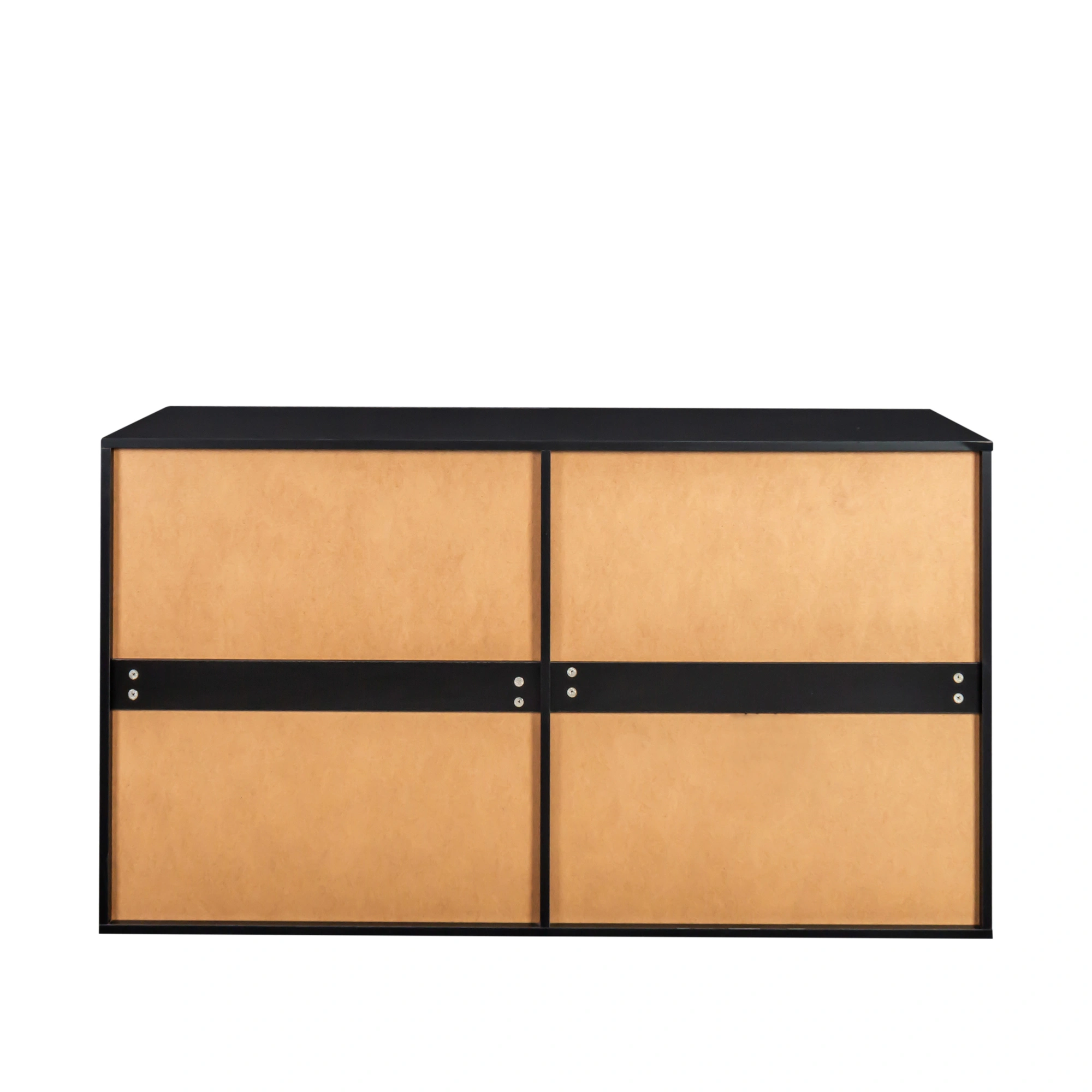 8 Drawer Double Dresser for Bedroom, Wide Storage Cabinet for Living Room Home Entryway, Black view 10