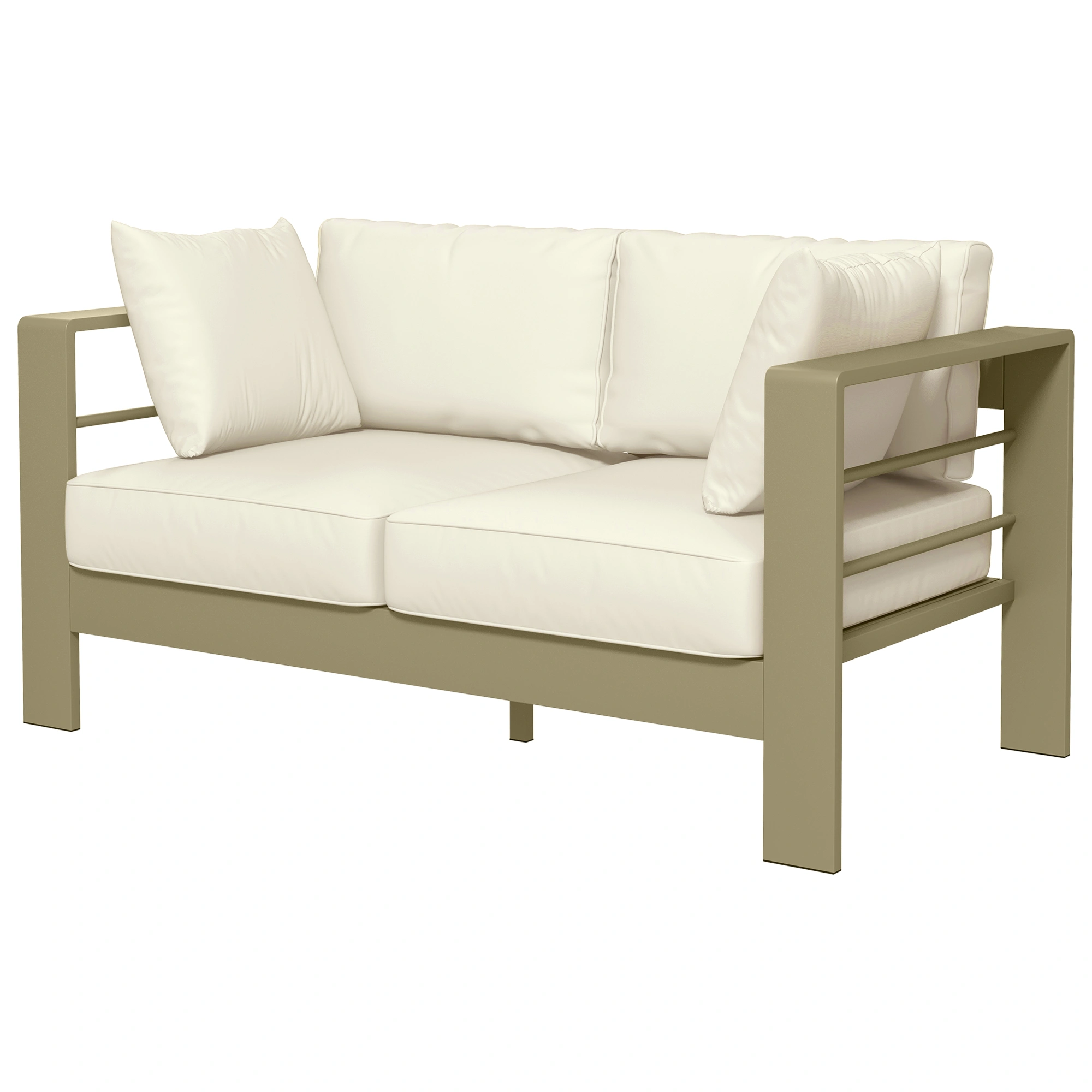 Outdoor Patio Furniture Set 4-Piece Wicker Rattan Sofa Conversation Pieces All-Weather Resistant view 2