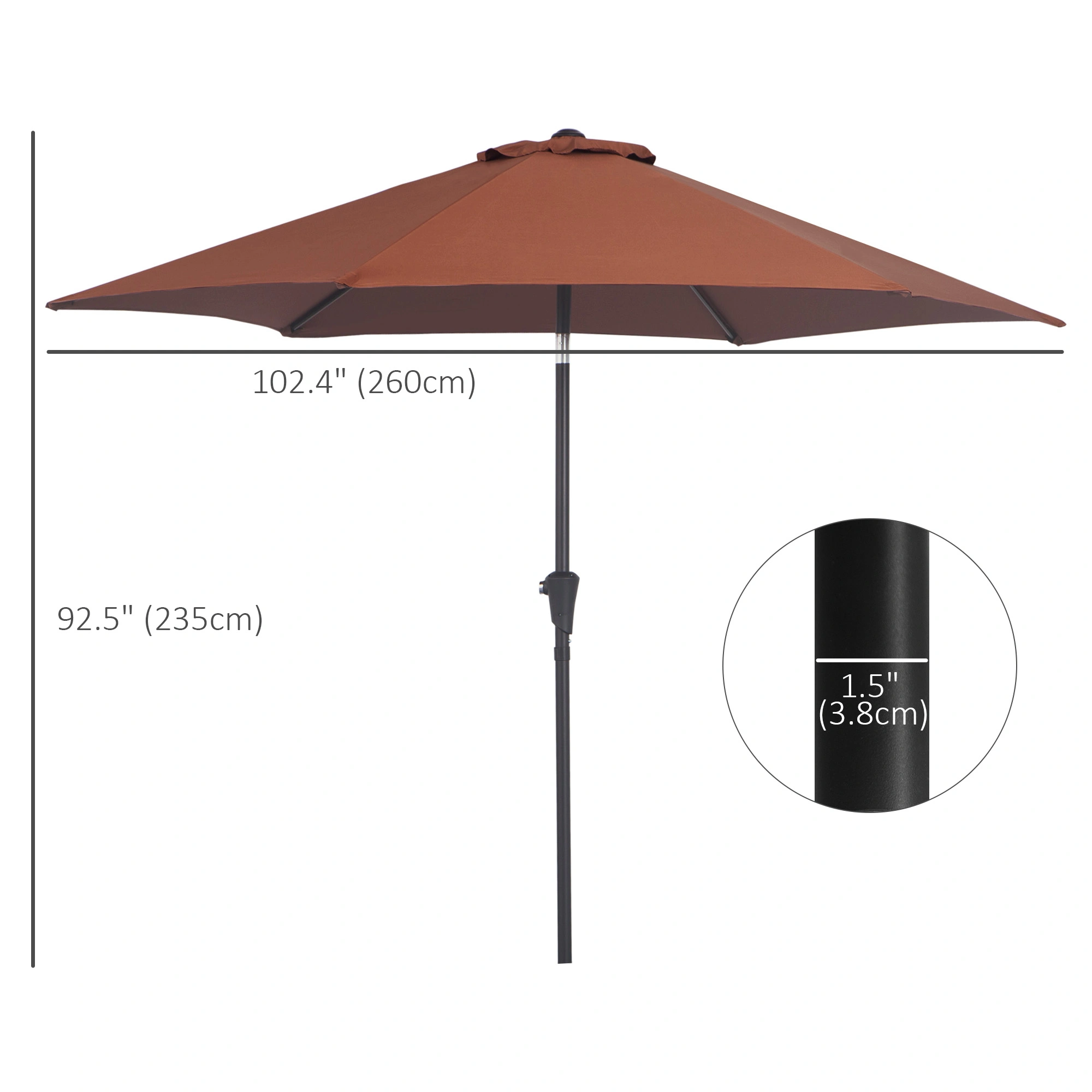 Cantilever Tilt Offset Patio Umbrella Sunshade Garden Outdoor Amazon Fast Shipping view 2
