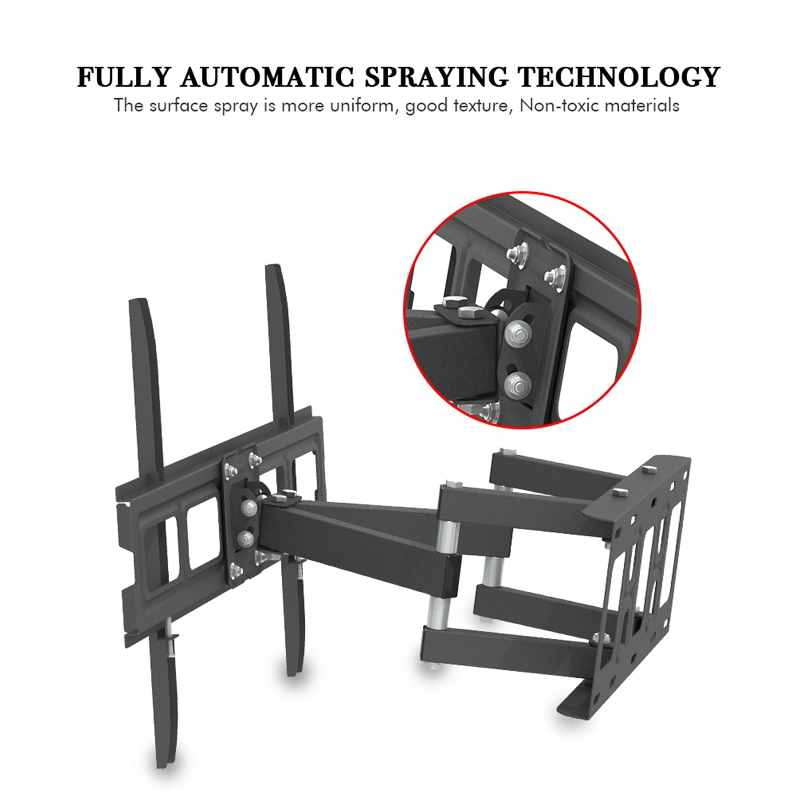 32-70 Inch Double Pendulum Large Base TV Stand Tmds-101 Bearing 50Kg/Vese600*400/Upper And Lower-10~ 10° view 8