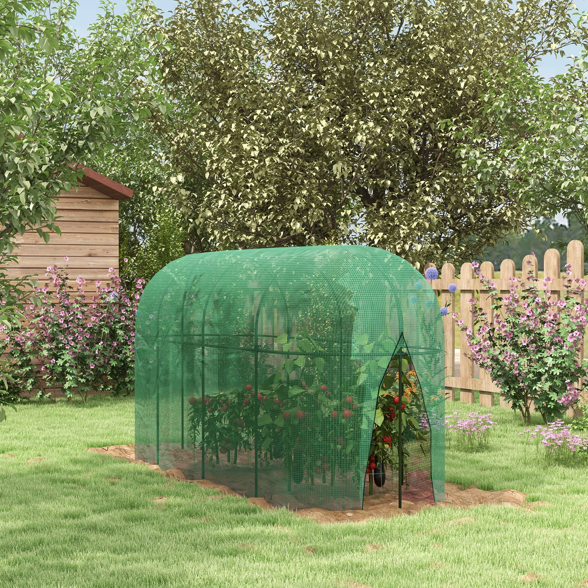 Plant Protector Tent Mini Greenhouse Cold Frame Row Cover Windproof Garden Tunnel for Vegetable Flower Seeds