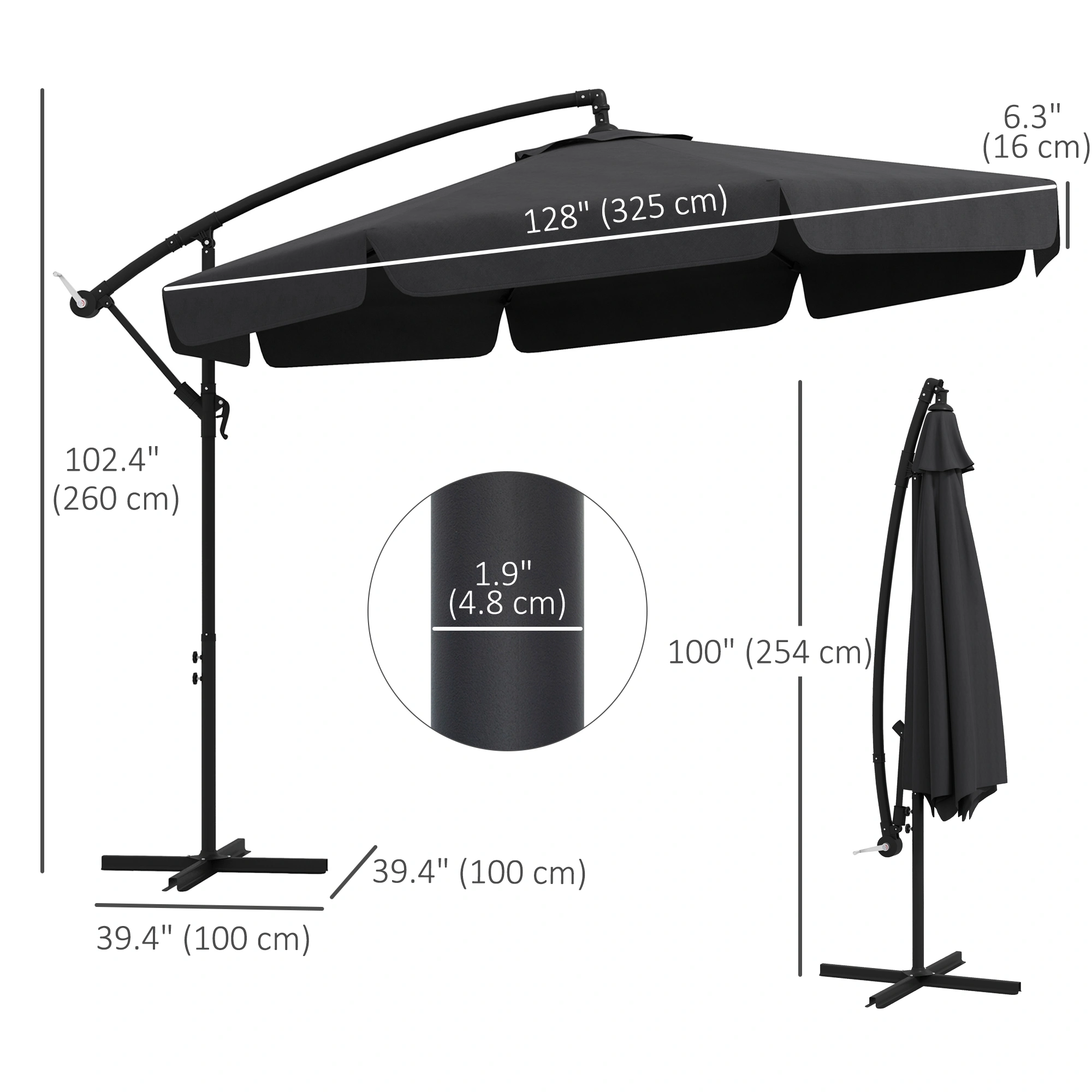 Compact Wall Mounted Umbrella Rack - Durable Metal Hook Holder for Hallway, Entryway, Garage view 3