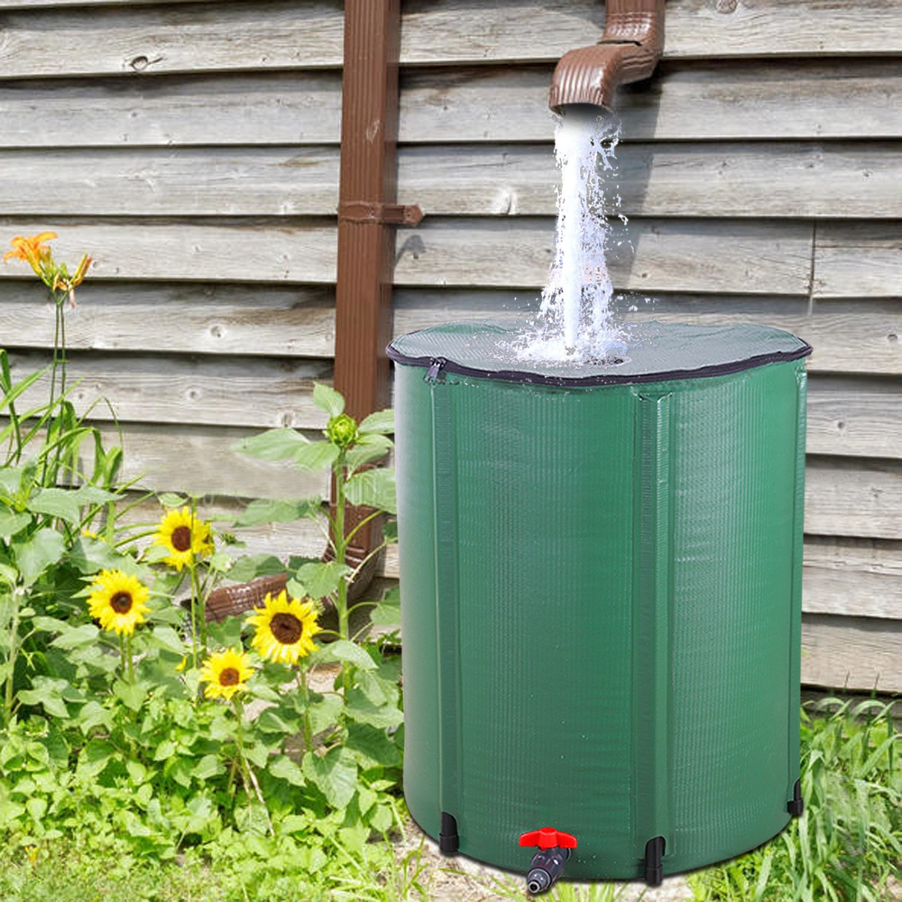 66 Gallon Folding Rain Barrel Water Collector Green view 26
