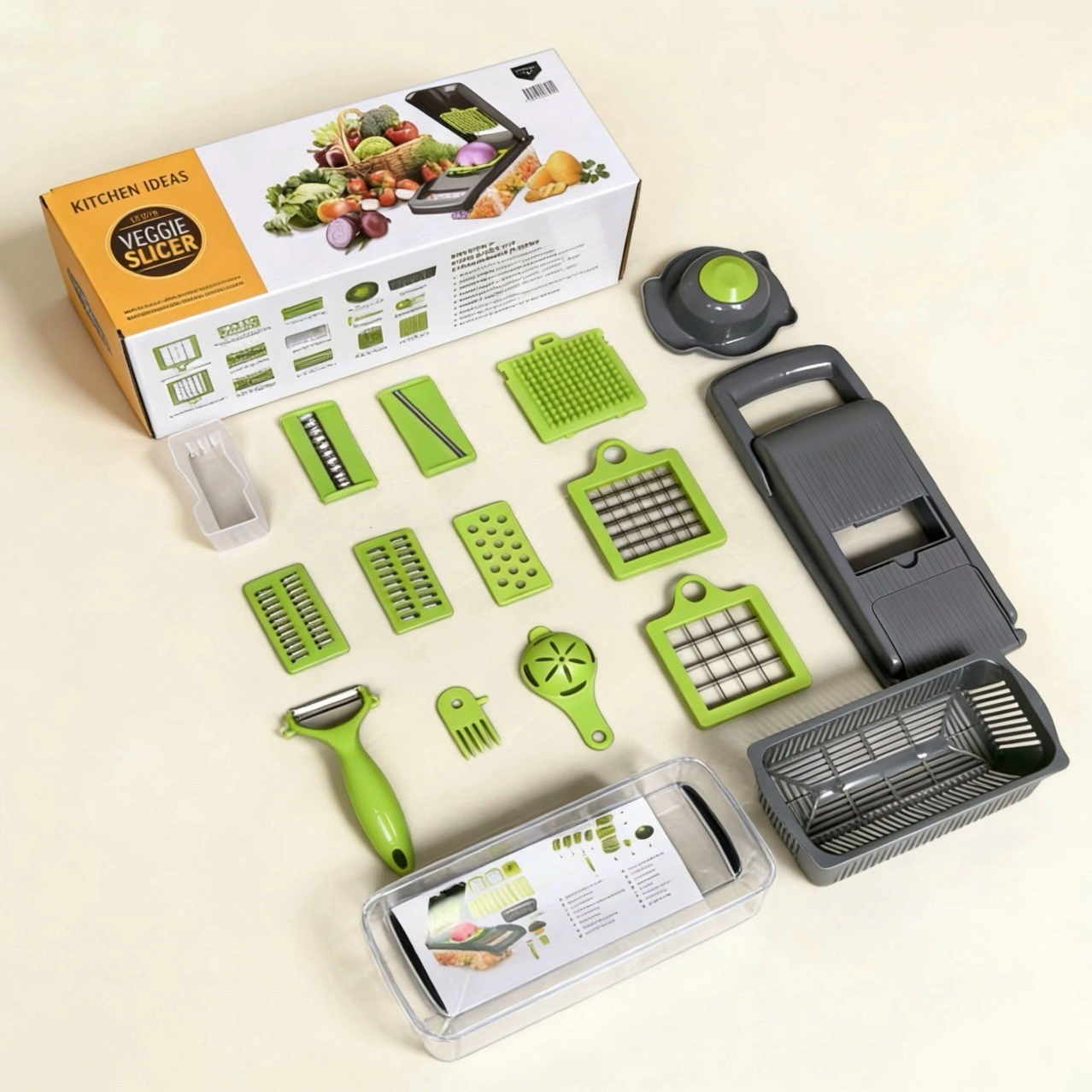 16-in-1 Vegetable Chopper Mandolin Slicer Food Dicer Cutter Peeler Salad Tool Kitchen Gadget US Logistics USPS.TK/TMEU Self-pickup view 3