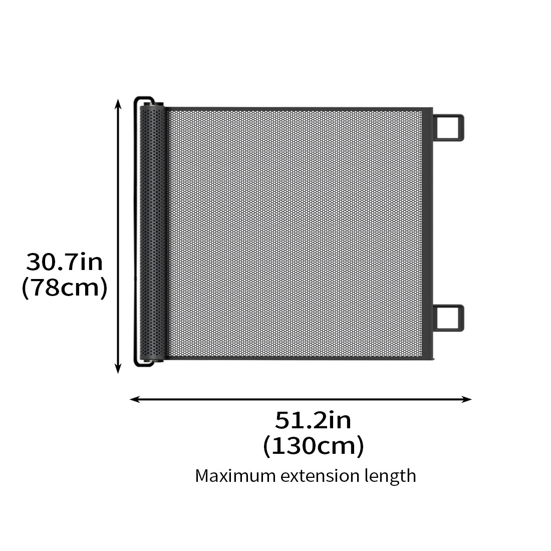 Retractable Pet Gate for Dogs & Babies, Folding Safety Stair Gate, Adjustable Doorway Barrier, Self-Closing Gate view 3