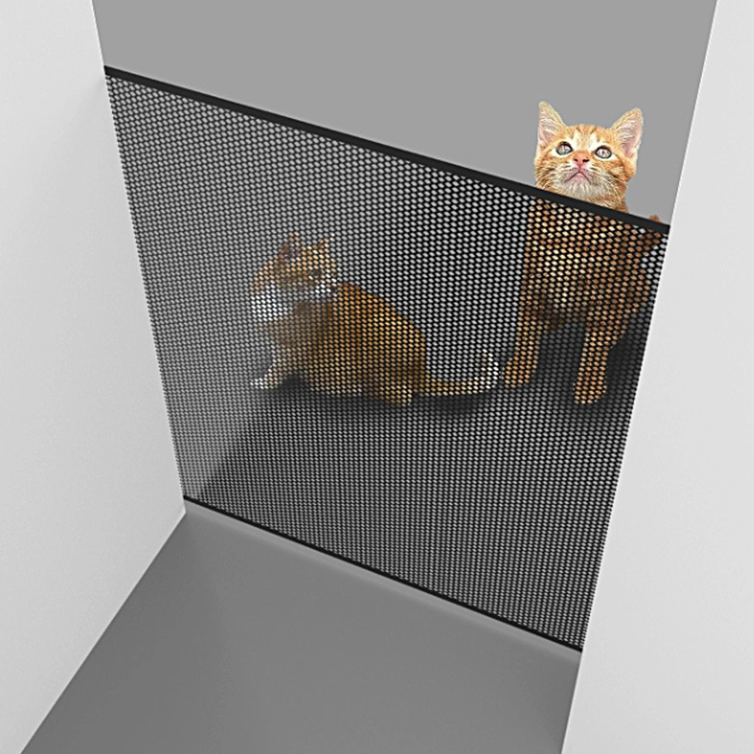 Retractable Pet Gate for Dogs & Babies, Folding Safety Stair Gate, Adjustable Doorway Barrier, Self-Closing Gate view 5