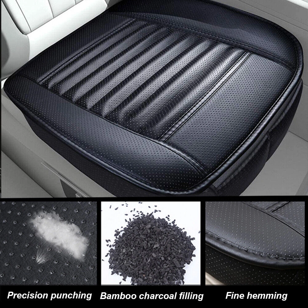 1Pcs 3D Car Front Seat Cover Pad Full Surround PU Leather Chair Cushion Mat view 3