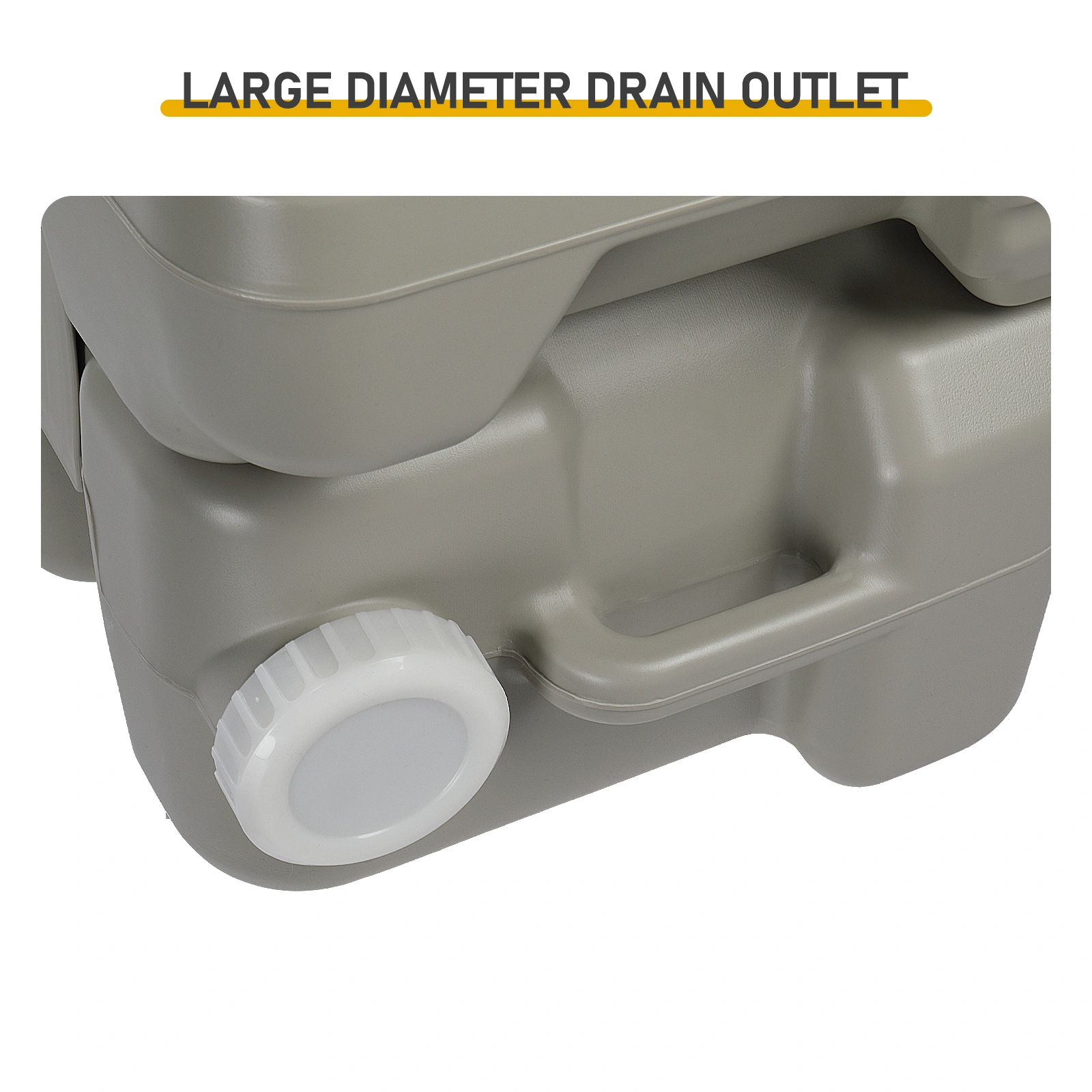 20L Portable Removable Flush Toilet with Double Outlet view 5